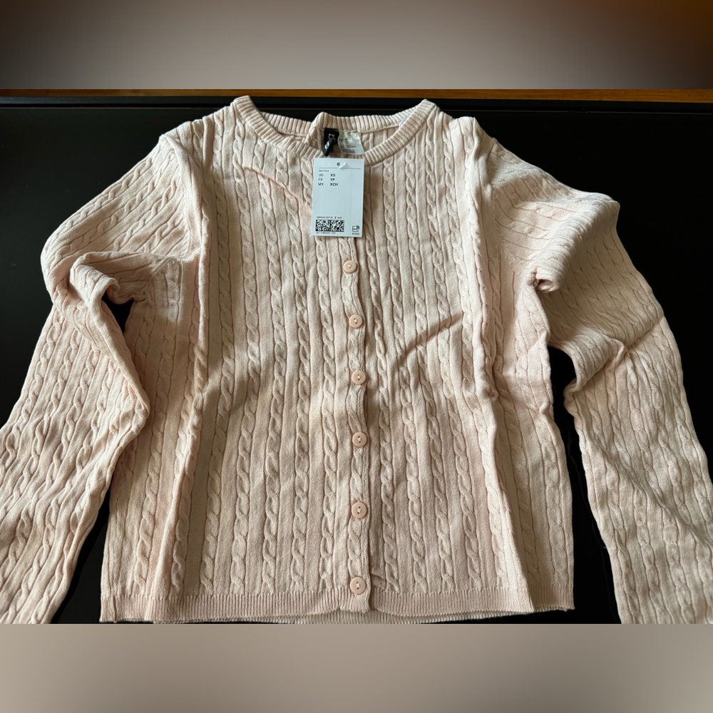 Diesel Light Pink Cable Knit Cardigan